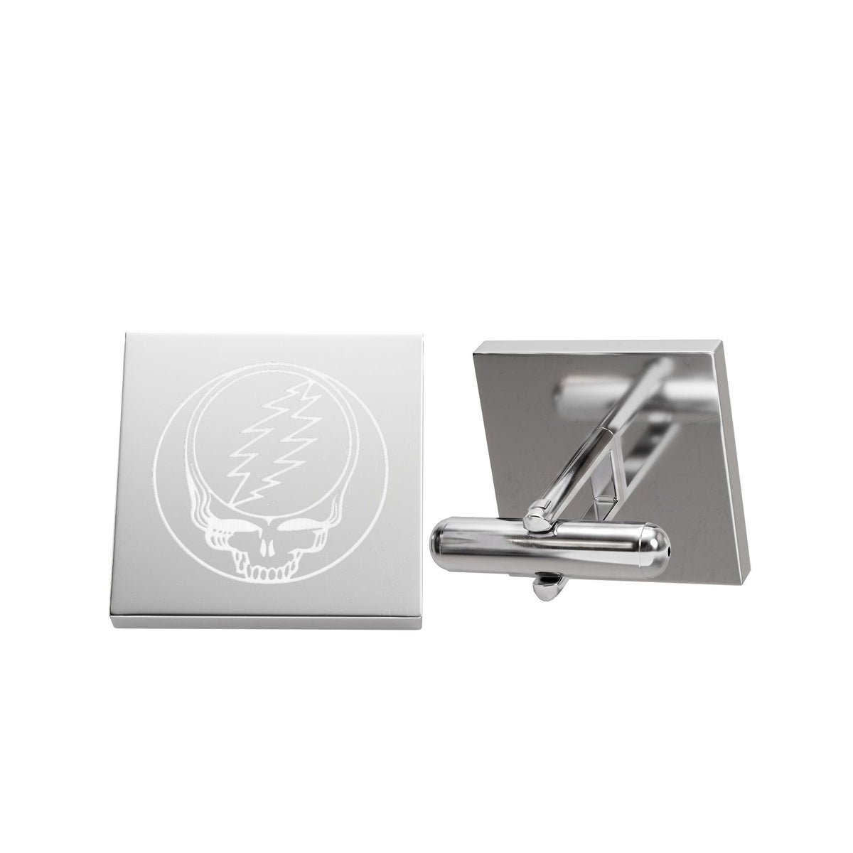 Grateful Dead Stealie Cufflinks, Stainless Steel or Gold Plated