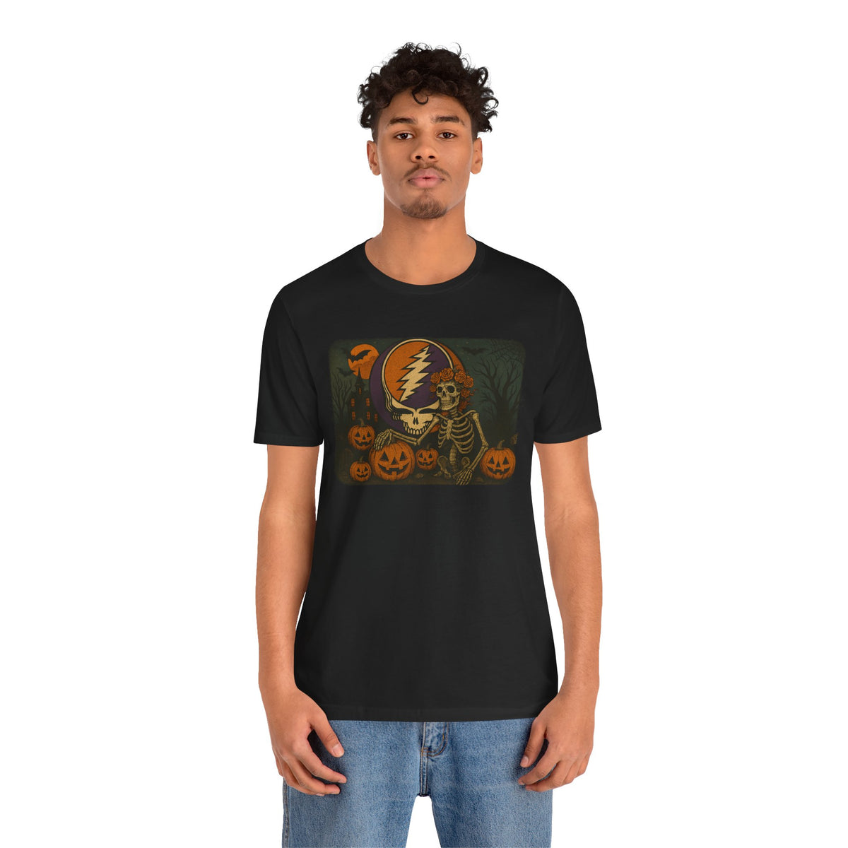 Grateful Dead Halloween Unisex Tee, Vintage Band Graphic Shirt, Music Festival Apparel, Short Sleeve Top, Gift for Deadheads