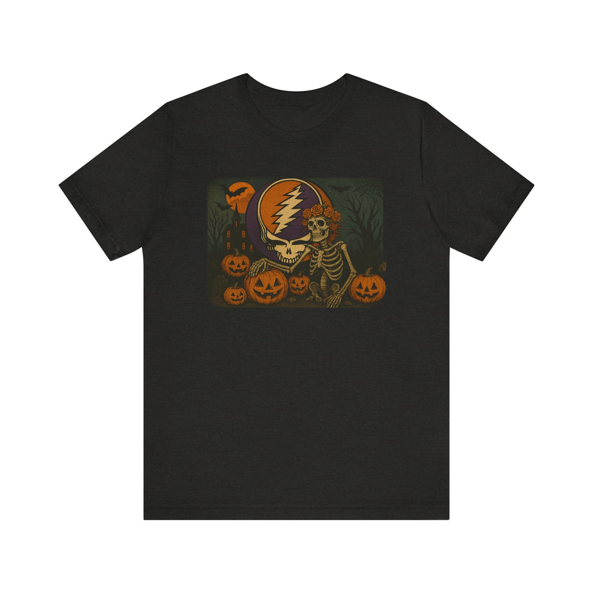 Grateful Dead Halloween Unisex Tee, Vintage Band Graphic Shirt, Music Festival Apparel, Short Sleeve Top, Gift for Deadheads